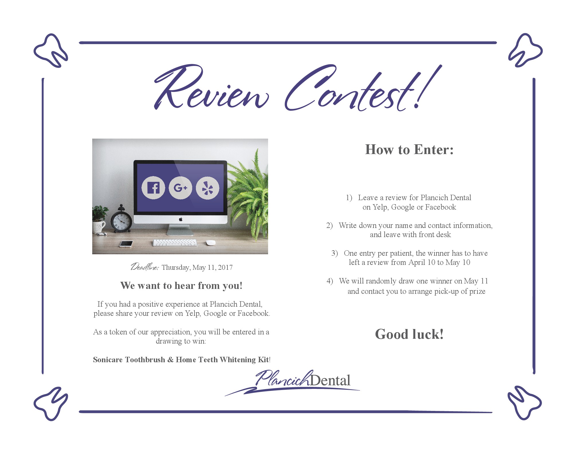 Leave a Review for a Chance to Win a Sonicare Family Dentist