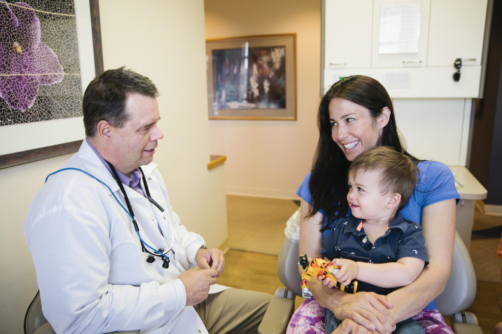 Dr. Plancich with baby and mom